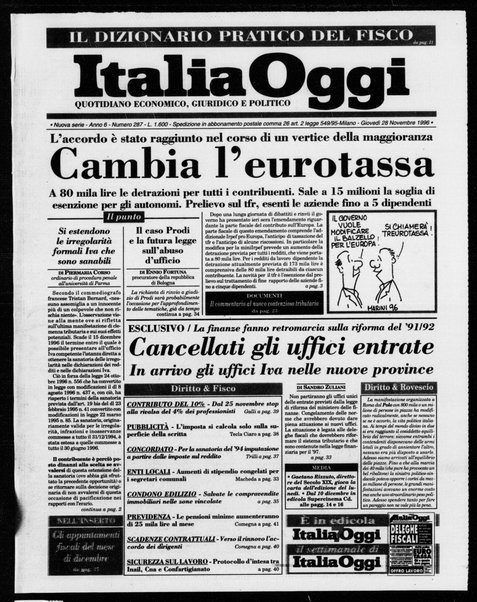 Italia oggi : quotidiano di economia finanza e politica